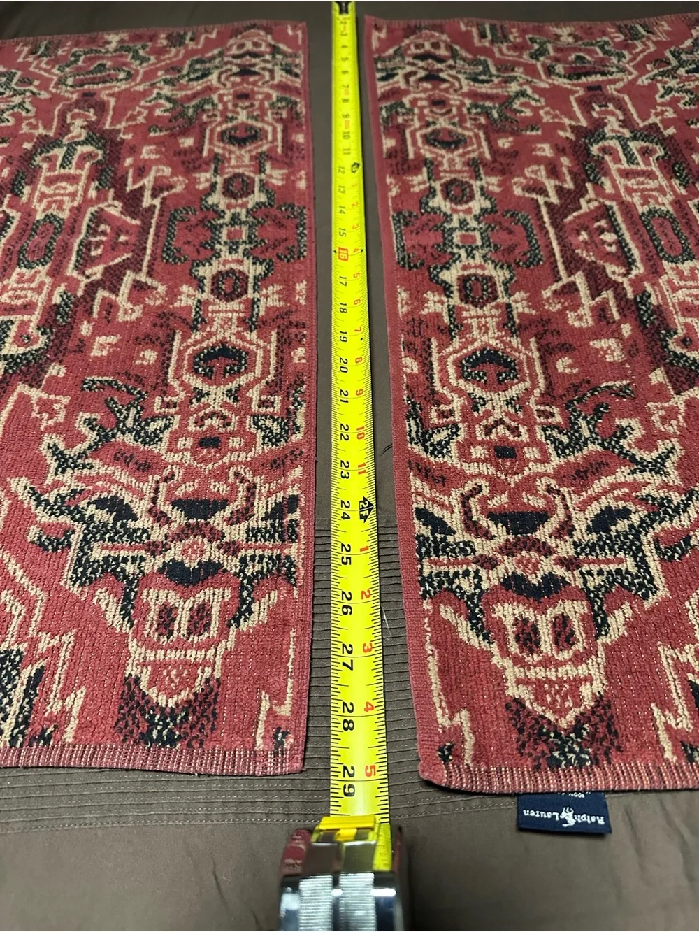 Vintage Ralph Lauren Home Southwestern AZTEK / Tribal hand towel set * RARE *